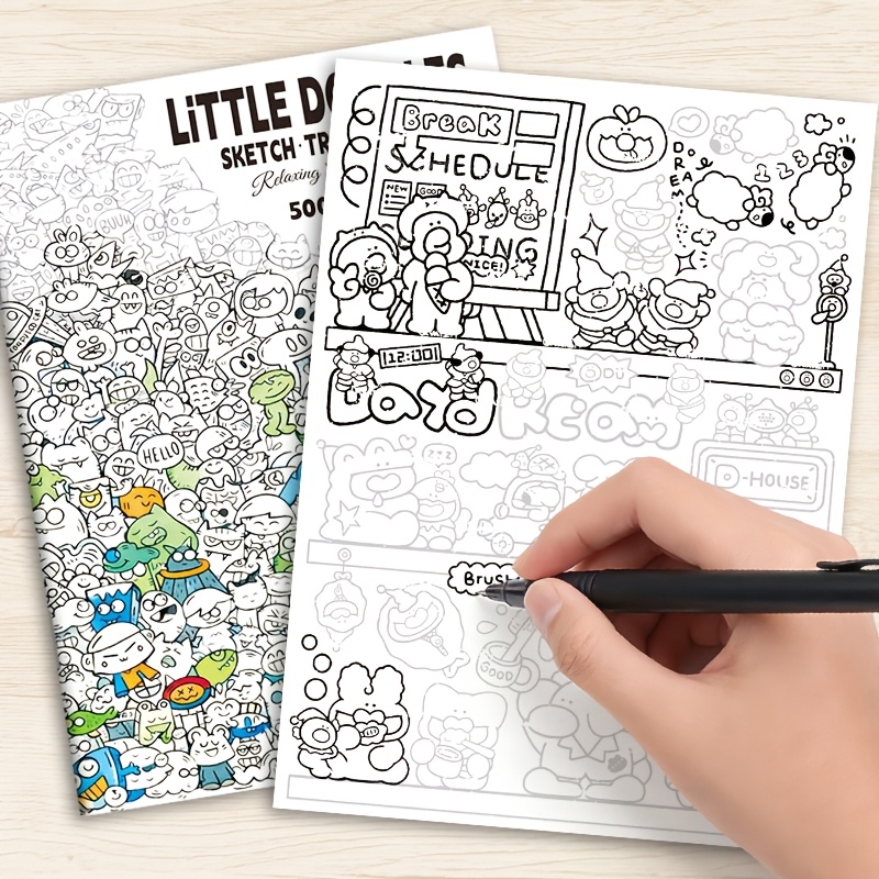 Stress-Relief Doodles Coloring - Adult Coloring Book Stress Relief 评论和价格