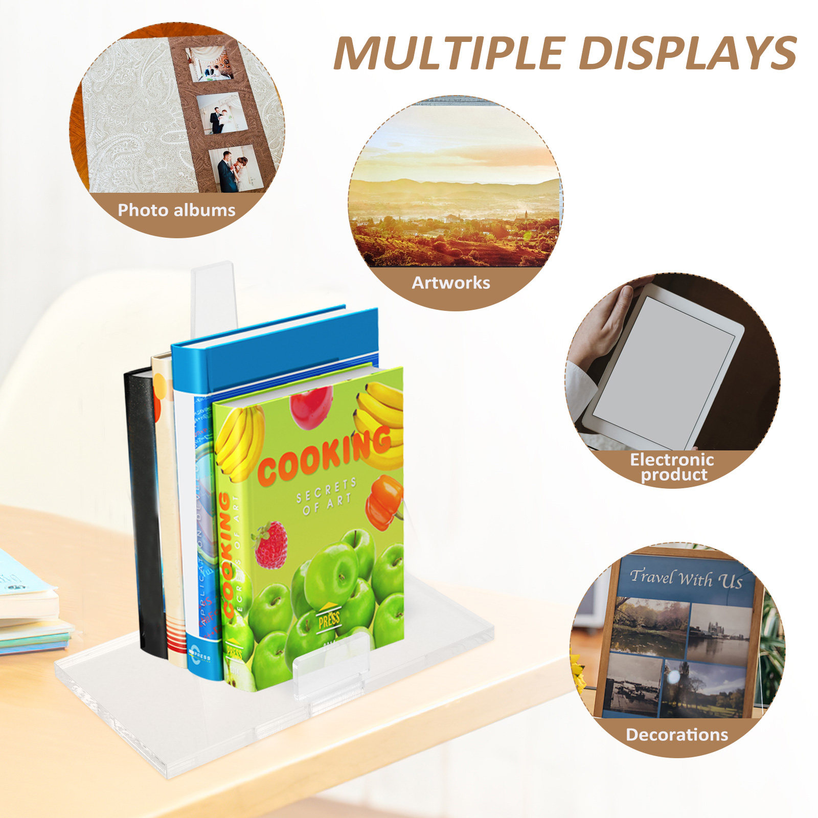 Portable Small Acrylic Picture - Clear Acrylic Book Stand Holder 评论和价格